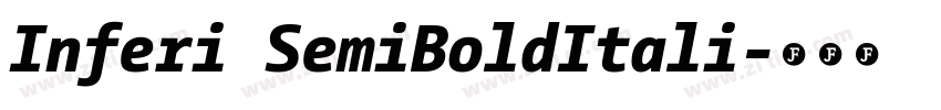 Inferi SemiBoldItali字体转换